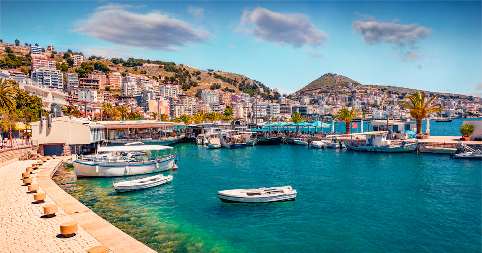 Albania - Perfect spring cityscape of Saranda port - Emerging Destinations in 2025