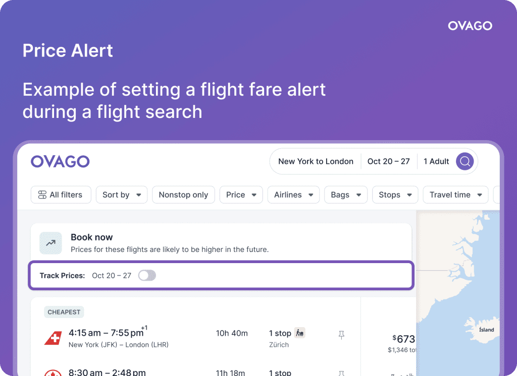 flight price tracker ovago