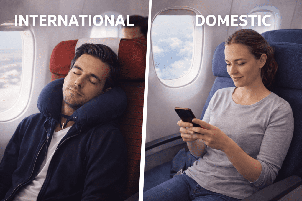 booking behavior for domestic vs international flights ovago