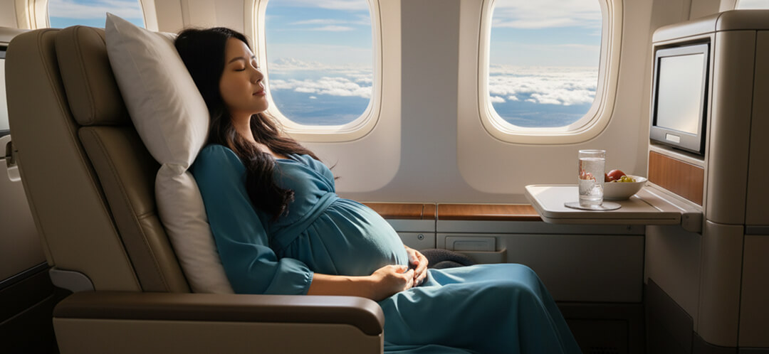 airplane seat comfort pregnant passenger ovago