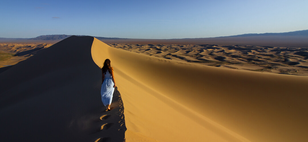 khongoryn els singing dunes in the gobi desert mongolia at sunrise ovago