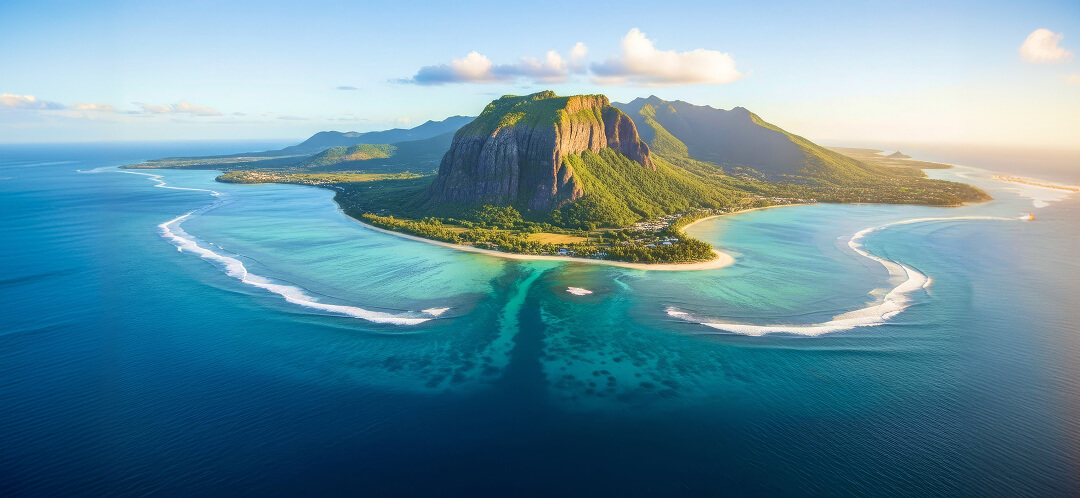 le morne brabant mauritius near underwater waterfall ovago