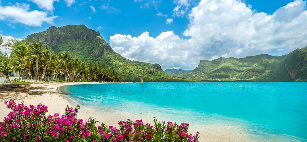 mauritius beach view no underwater waterfall visible from land ovago