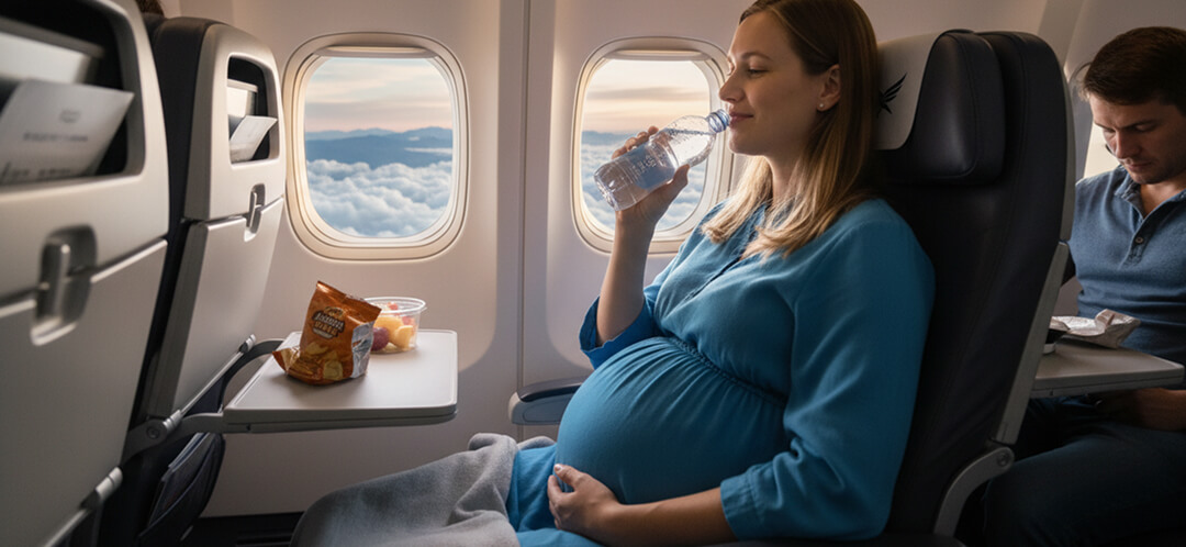 staying hydrated flight pregnancy ovago