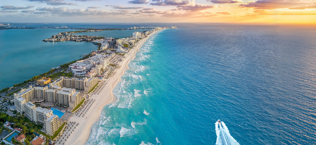 tropical beach aerial ocean resort coastline vacation