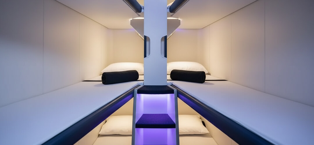 modern airplane bunk bed cabin