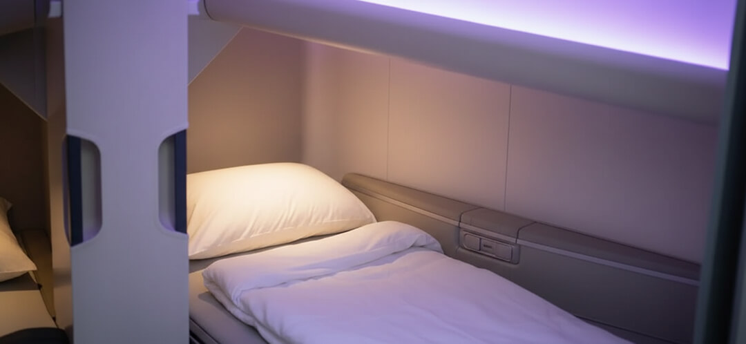 single sleeper airplane cabin bed