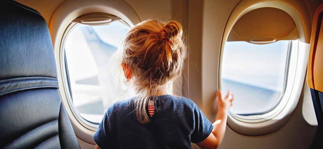 window seat view during summer air travel