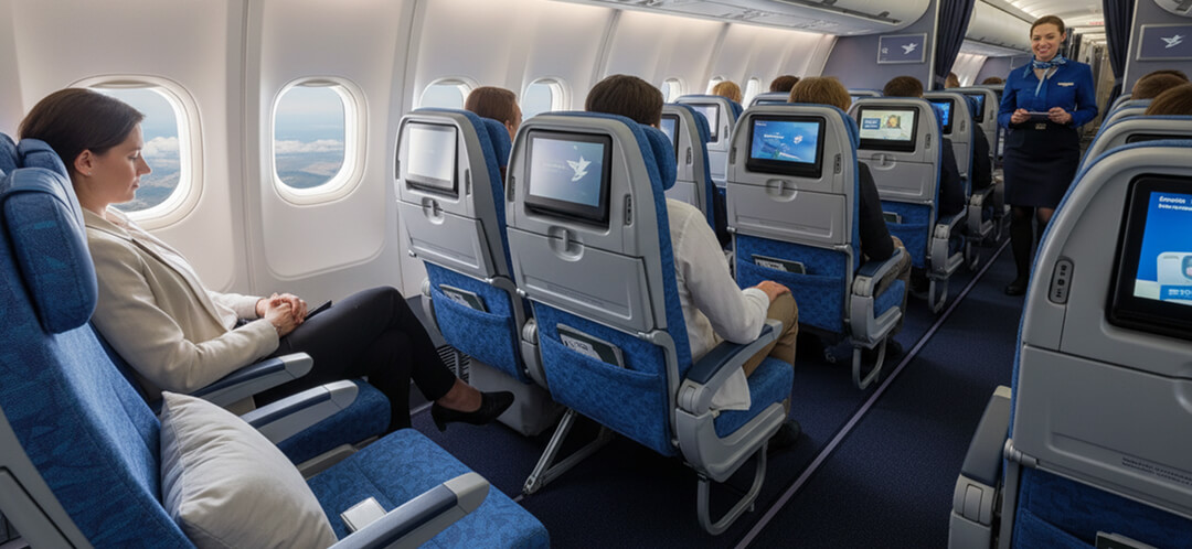 japan airlines economy class cabin