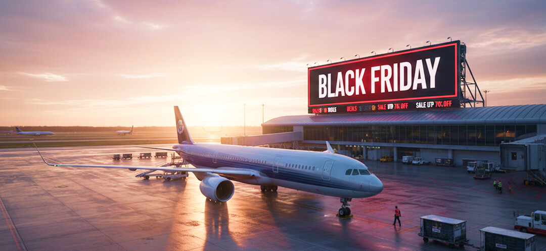 black friday flight deals airport