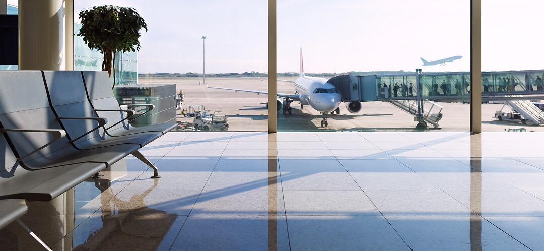 connecting flight airport terminal