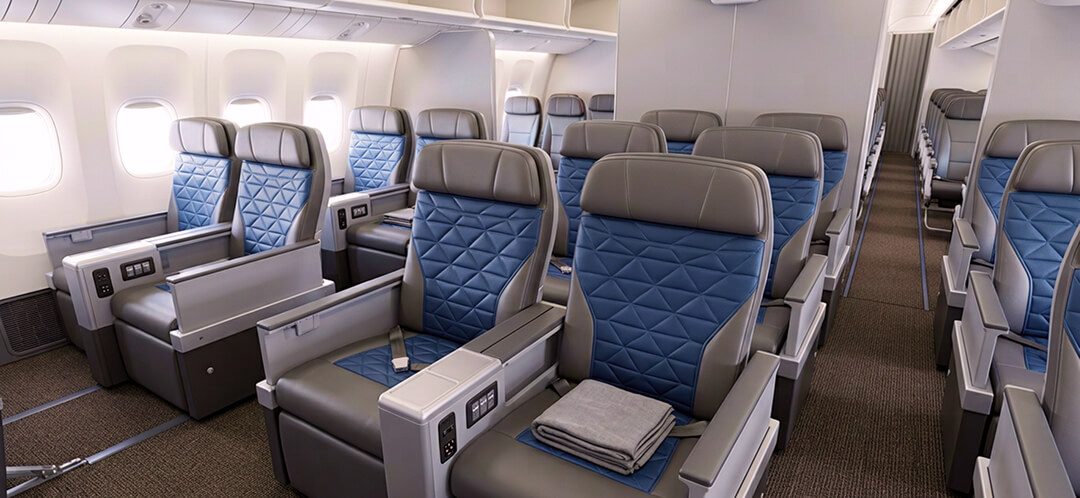 delta premium select cabin interior