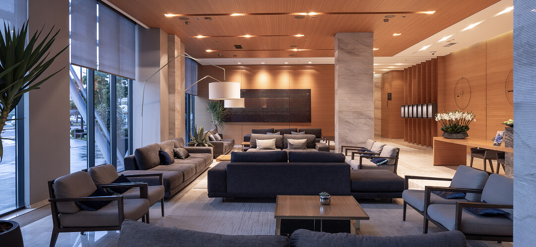 premium airport lounge interior